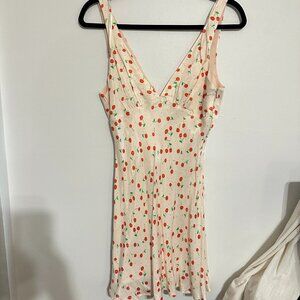 Silky Cherry Mini Dress